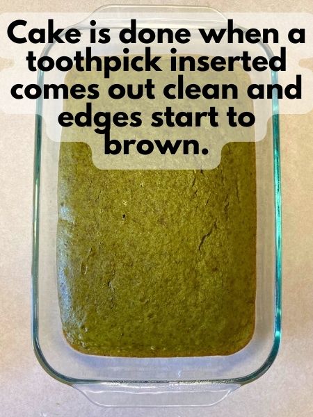 bake matcha cake per box instructions