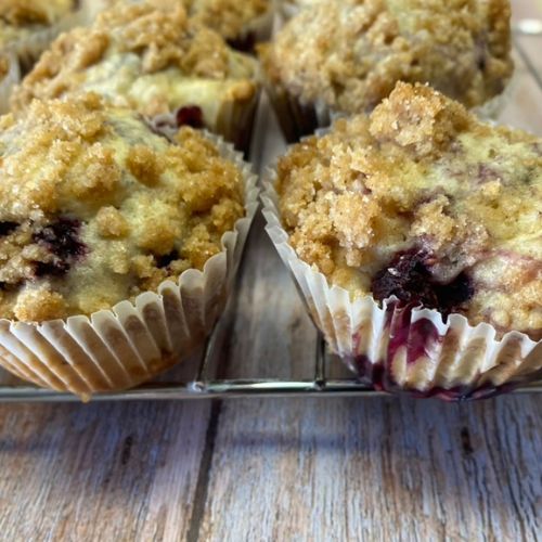 vegan blackberry muffins