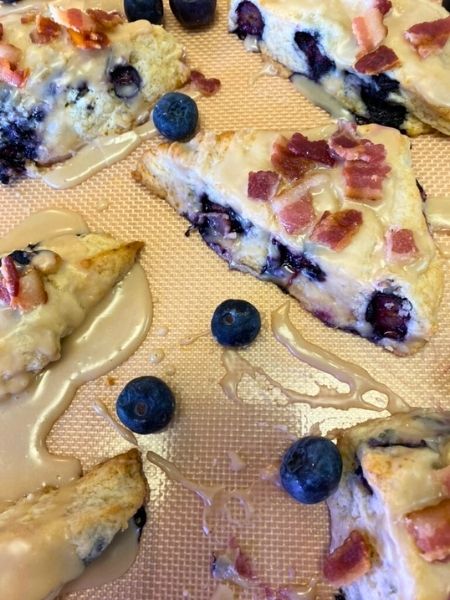 blueberry maple bacon scones