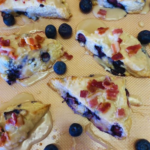 blueberry maple bacon scones