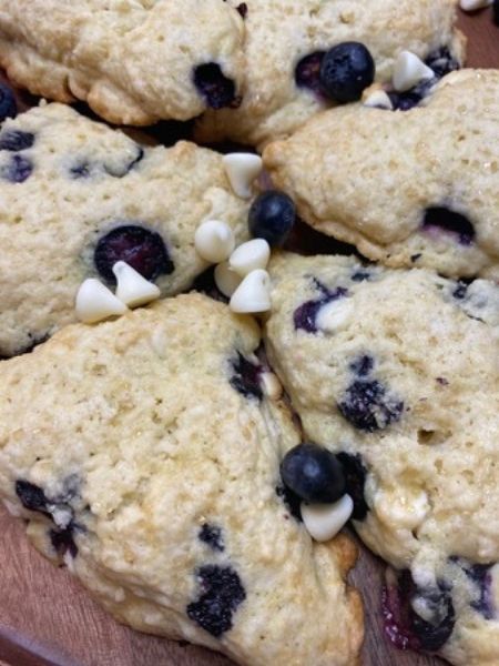 blueberry white chocolate chip scones