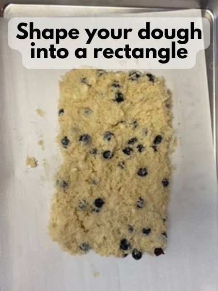 shape dough into a rectangle