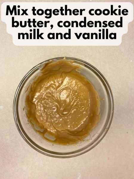 combine cookie butter, condensed milk and vanilla