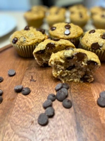 dairy free peanut butter chocolate chip muffins