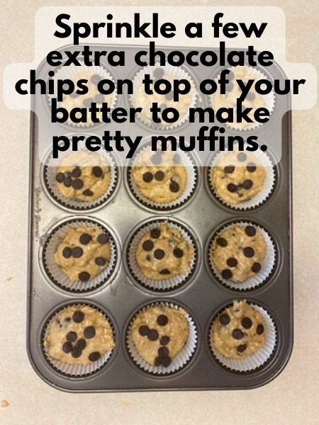 sprinkle extra chocolate chips on top