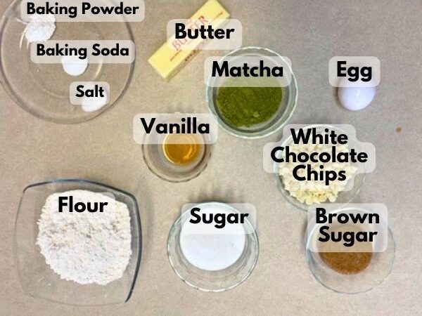 matcha cookies ingredients