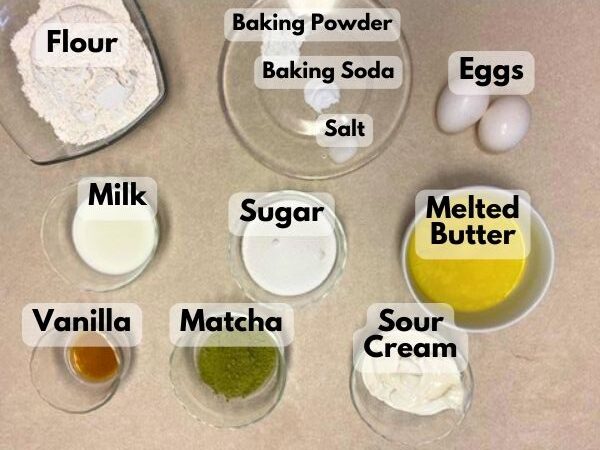 matcha muffins ingredients