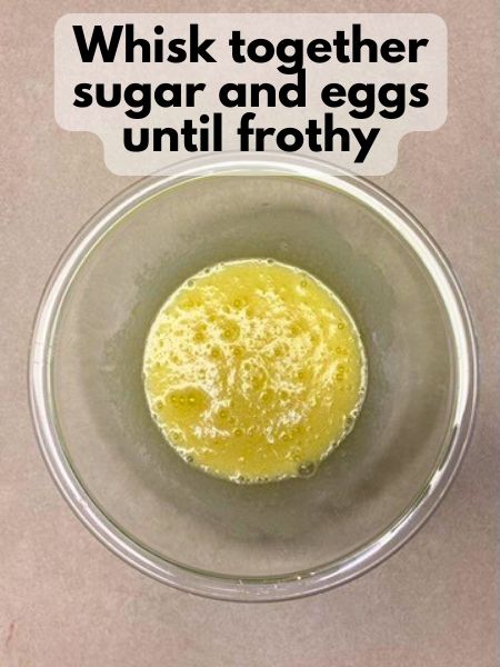 mix eggs and sugar