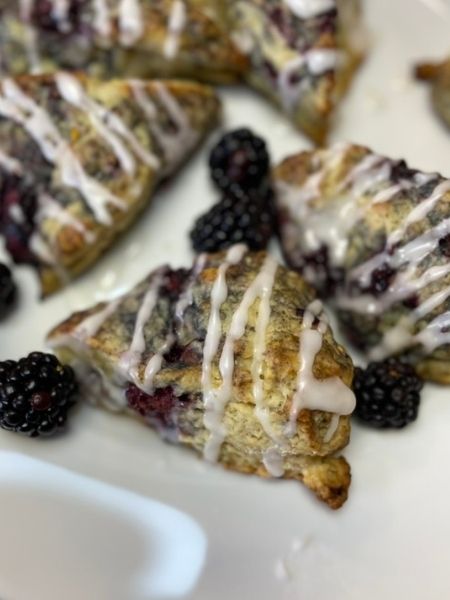 vegan blackberry lemon scones