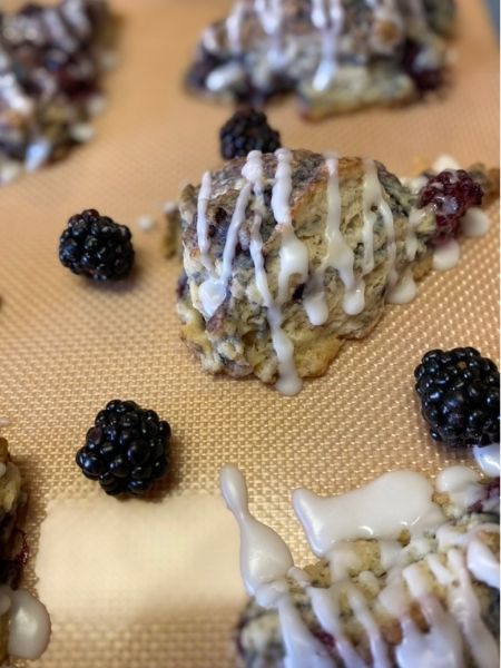 vegan blackberry lemon scones