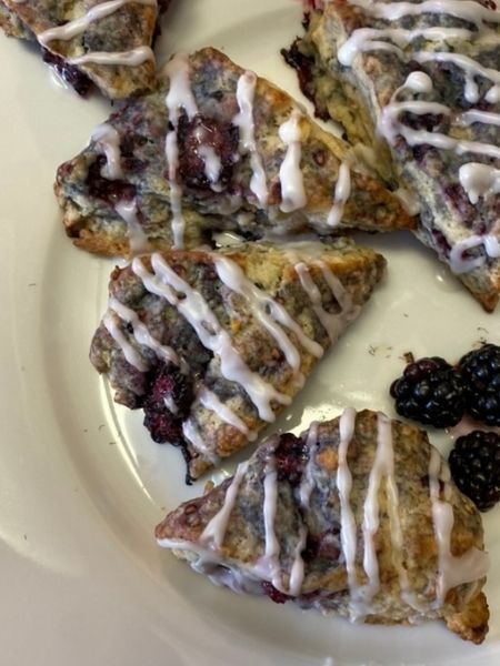 vegan blackberry lemon scones