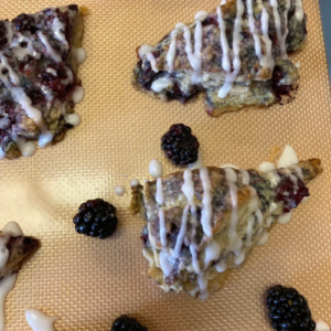 vegan blackberry lemon scones