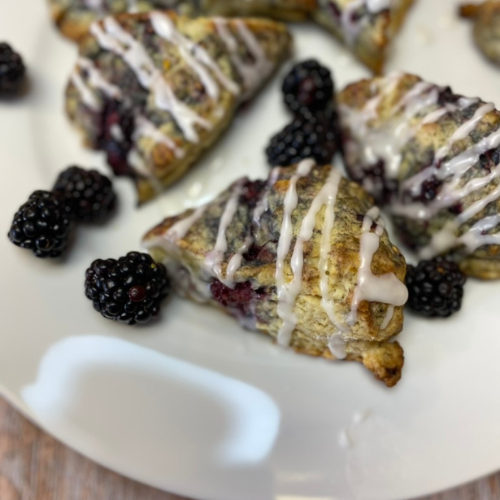 vegan blackberry lemon scones