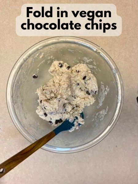 fold in vegan chocolate chips