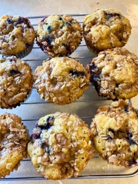 blueberry white chocolate muffins