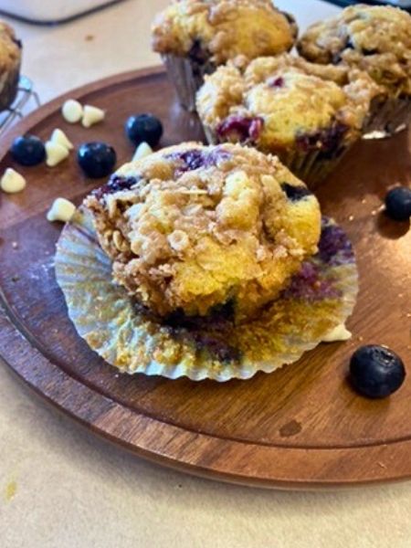 blueberry white chocolate muffins