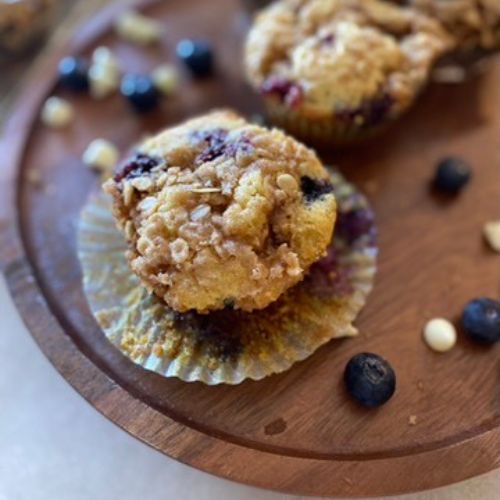 blueberry white chocolate muffins