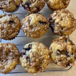 blueberry white chocolate muffins