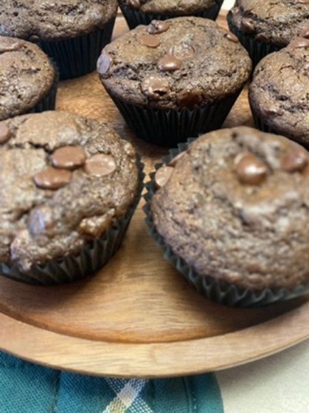 dairy-free chocolate chocolate chip muffins