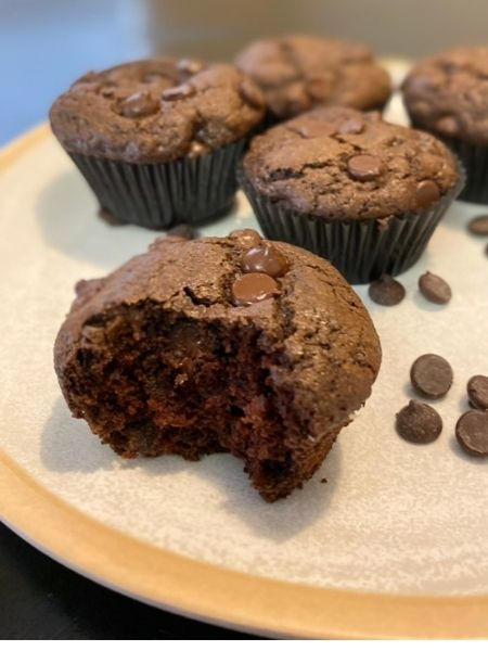 dairy-free chocolate chocolate chip muffins