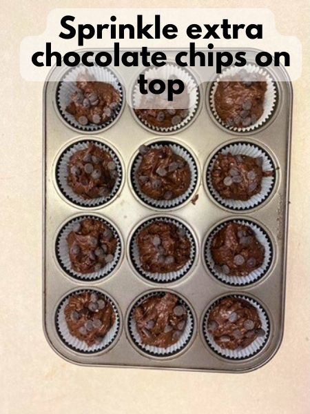 sprinkle extra chocolate chips on top