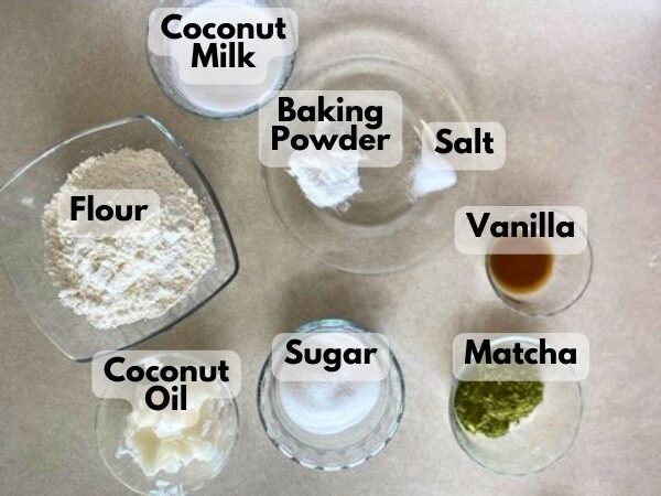 dairy-free matcha scones ingredients