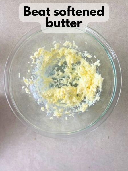 beat softened butter for strawberry pop-tart cupcake batter