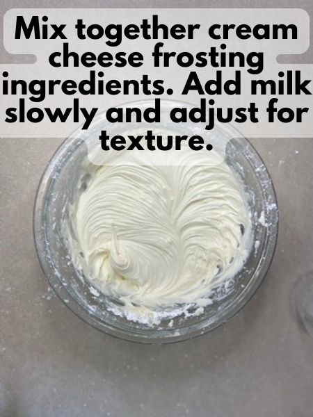 mix together frosting ingredients