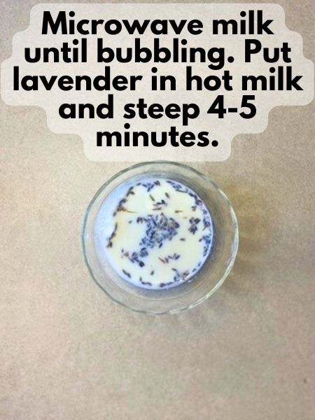 steep lavender in hot milk