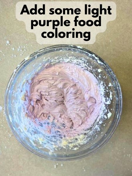 add purple food coloring to lavender frosting