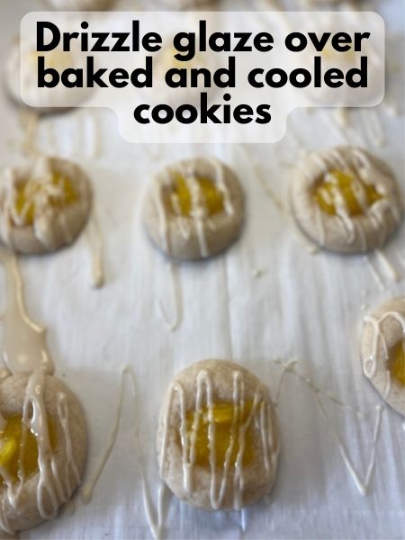 drizzle glaze over cooled cookies