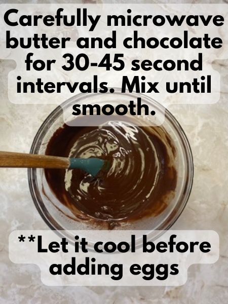 microwave chocolate chips and butter and mix until smooth