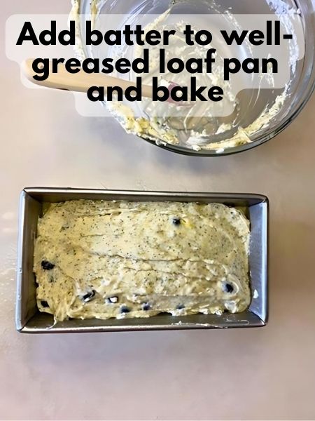 pour batter into prepared pan and bake