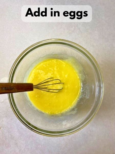 add eggs to butter and sugar