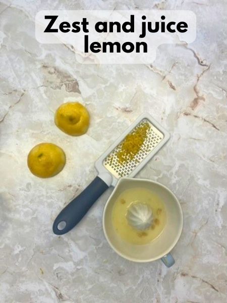 zest and juice lemon