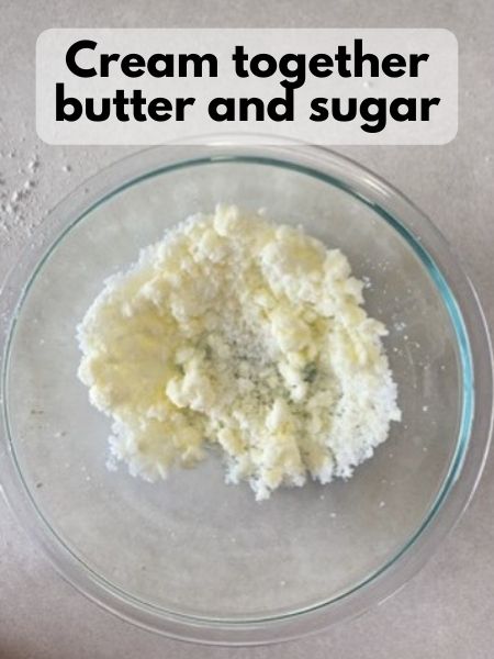 cream butter and sugar