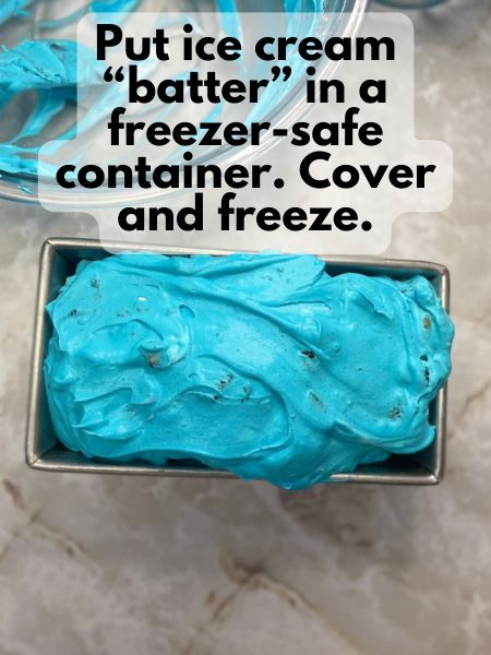 cover and freeze ice cream