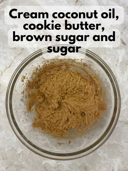 cream coconut oil, cookie butter and sugars