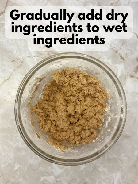 combine dry and wet ingredients