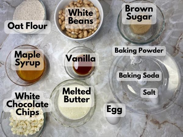 white bean blondies ingredients