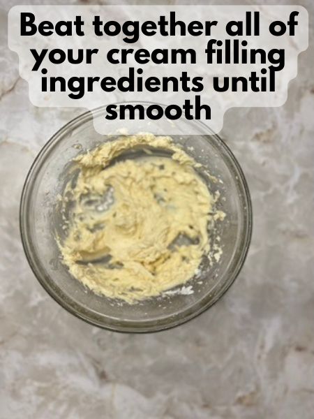 beat all the cream filling ingredients together until smooth