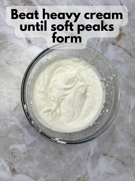 whip cream until soft peaks form