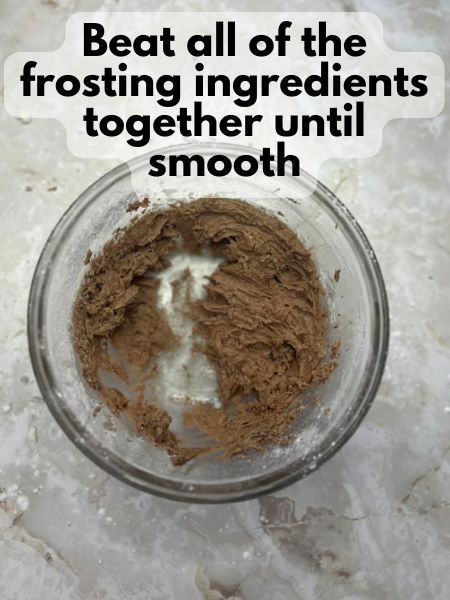 beat together Nutella frosting ingredients