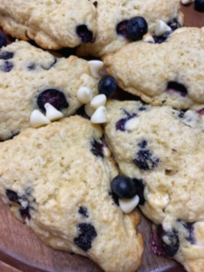 blueberry white chocolate chip scones