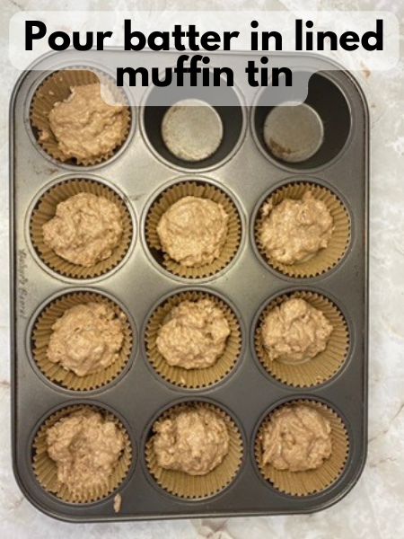 add batter to muffin tins