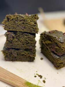 vegan matcha brownies