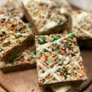 Christmas brown butter rice krispie treats recipe