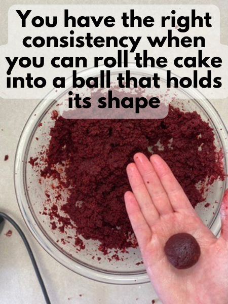 cake balls are ready when they hold their own shape