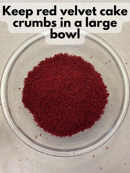 keep crumbs in a large bowl