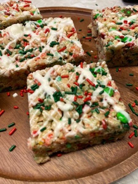 Christmas rice krispie treats